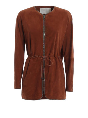 FABIANA FILIPPI: Chaquetas de cuero - Chaqueta De Cuero - Marrón