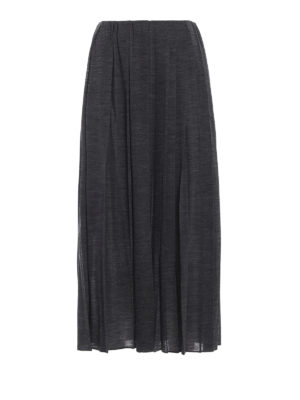 FABIANA FILIPPI: Gonne Lunghe - Gonna in jersey di lana plissettata
