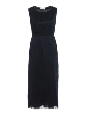 FABIANA FILIPPI: abiti lunghi - Abito plissé con dettaglio gioiello