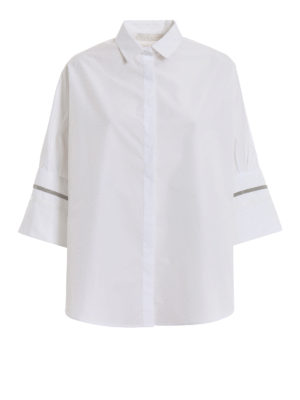 FABIANA FILIPPI: camicie - Camicia over in popeline con punto luce