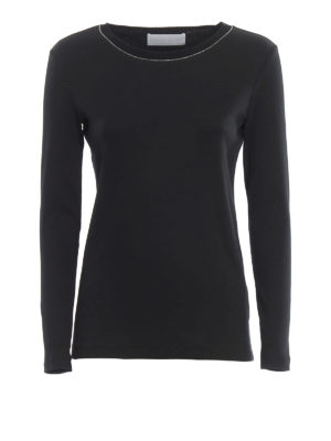 FABIANA FILIPPI: t-shirts - Embellished ribbed T-shirt
