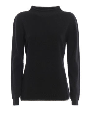 FABIANA FILIPPI: Turtlenecks & Polo necks - Embellished hem wool blend turtleneck