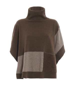 FABIANA FILIPPI: maglia a collo alto e polo - Dolcevita stile poncho in misto cashmere