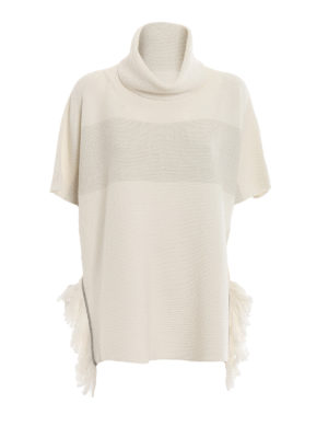 FABIANA FILIPPI: Cuellos altos y polos - Suéter Con Cuello Alto - Blanco
