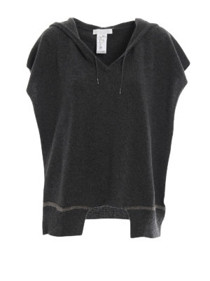 FABIANA FILIPPI: Suéteres con cuello pico - Suéter Con Cuello De Pico - Gris