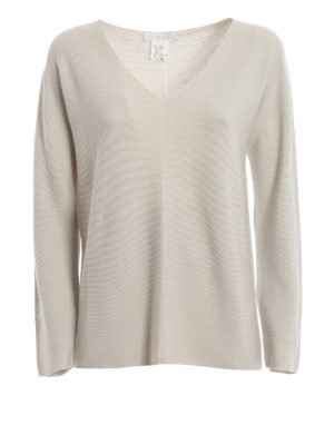 FABIANA FILIPPI: maglia collo a v - Pull a V in cotone senza cuciture