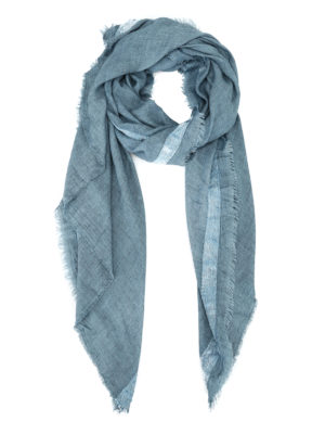 FALIERO SARTI: sciarpe e foulard - Sciarpa azzurra Mask in misto cashmere