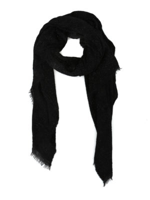 FALIERO SARTI: sciarpe e foulard - Sciarpa Retro brillante nera