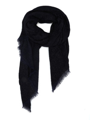 FALIERO SARTI: sciarpe e foulard - Sciarpa Retro brillante blu notte