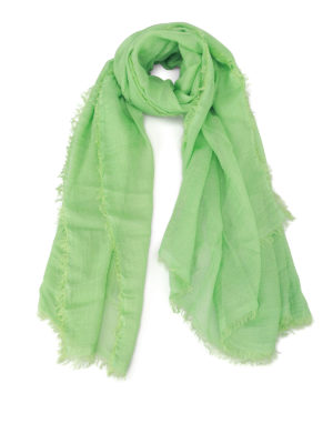 Faliero Sarti: Stoles & Shawls - Jurin modal & cashmere green shawl