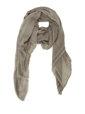 FALIERO SARTI: Stole & Scialli - Scialle Keo verde in modal e seta