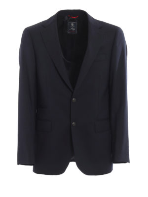 FAY: giacche blazer - Blazer blu in twill di lana