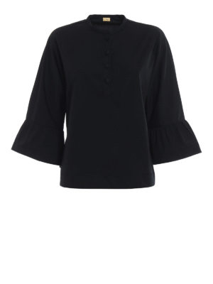 FAY: bluse - Blusa con balze in popeline
