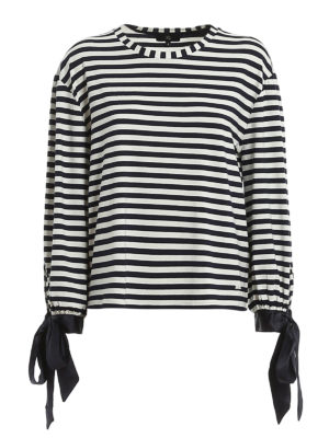 FAY: blouses - Striped stretch viscose blouse