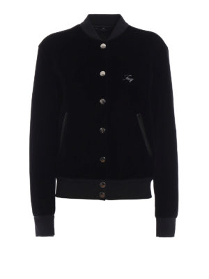 FAY: giacche bomber - Bomber nero con logo
