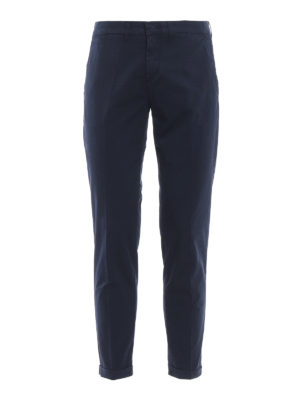 FAY: pantaloni casual - Pantaloni chino in cotone stretch blu