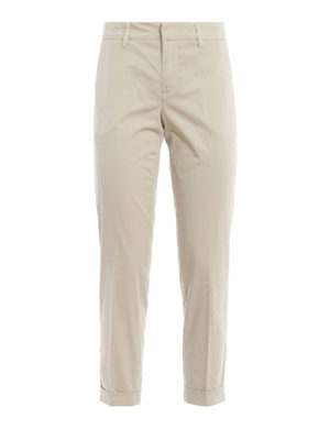 FAY: pantaloni casual - Pantaloni Gloria in cotone color sabbia