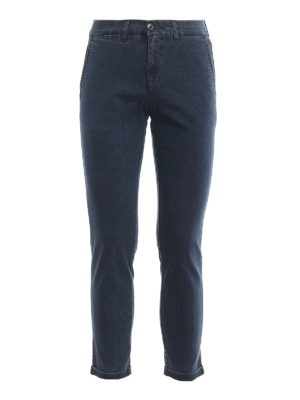 FAY: casual trousers - Herringbone motif trousers