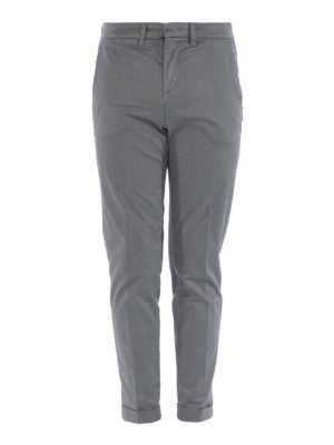 FAY: casual trousers - Stretch cotton capri trousers