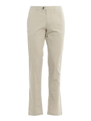 FAY: casual trousers - Stretch cotton drill trousers