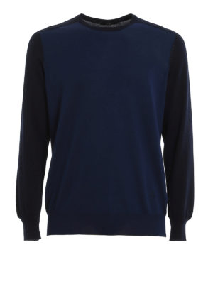 FAY: crew necks - Bicolour cotton crewneck sweater