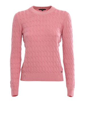 FAY: crew necks - Cable knit wool sweater