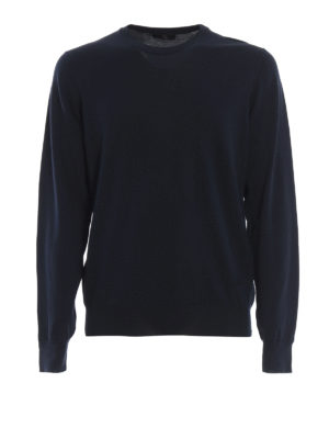 FAY: maglia collo rotondo - Girocollo in puro cotone blu scuro