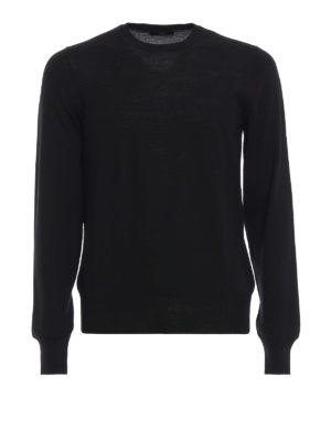 FAY: maglia collo rotondo - Girocollo nero in lana finissima