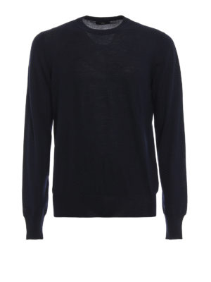 FAY: maglia collo rotondo - Girocollo in lana finissima blu navy