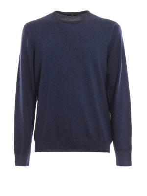 FAY: crew necks - Garment dyed wool sweater