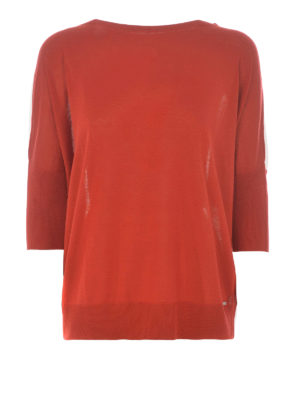 FAY: crew necks - Two-tone silk sweater