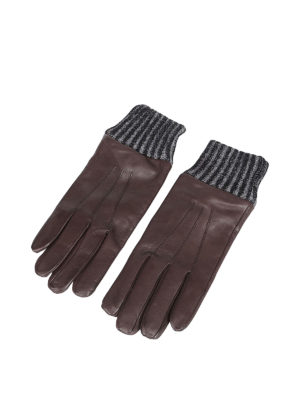 FAY: gloves - Brown napa leather gloves