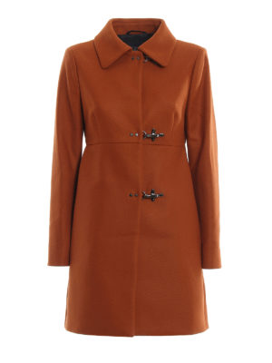 FAY: knee length coats - Three-hook wool cloth coat