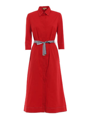 FAY: abiti al ginocchio - Abito chemisier bon ton rosso