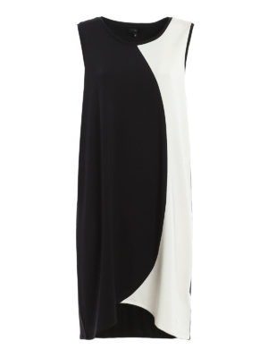 FAY: knee length dresses - Colour block sleeveless dress