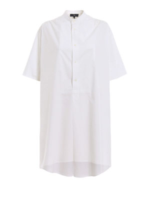 FAY: abiti al ginocchio - Chemisier in cotone bianco