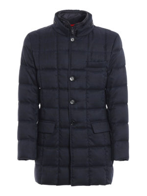 FAY: cappotti imbottiti - Piumino lungo fantasia trapuntato a quadri