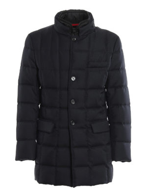 FAY: padded coats - Check quilted twill padded long coat