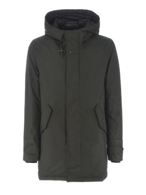 FAY: cappotti imbottiti - Piumino con cappuccio in tessuto spalmato