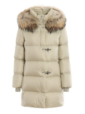 FAY: Lange Daunenmäntel - Daunenmantel - Beige
