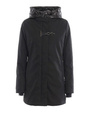 FAY: padded coats - Water repellent black Toggle Coat
