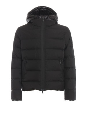 FAY: giacche imbottite - Giacca corta nera imbottita con double front