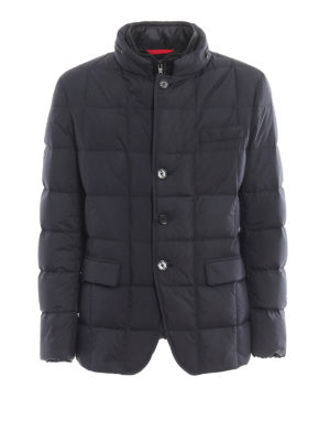 FAY: padded jackets - Check quilted peached puffer jacket