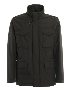 FAY: padded jackets - Hook army green padded jacket