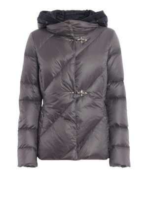 FAY: giacche imbottite - Piumino con cappuccio a contrasto staccabile