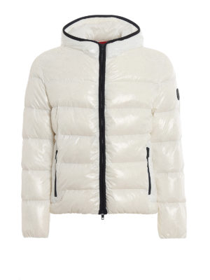 FAY: padded jackets - White quilted puffer jacket