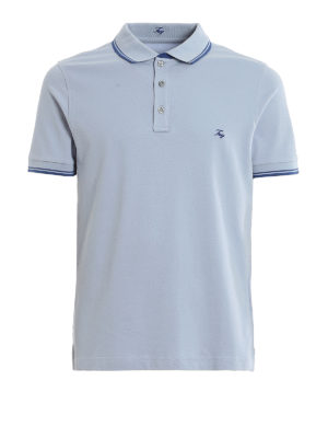 FAY: polo shirts - Contrasting edges logo embroidery polo