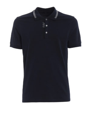 FAY: polo - Polo in piqué con intarsio logo