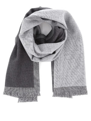 FAY: scarves - Dark and light grey wool scarf