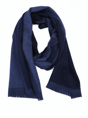 FAY: sciarpe e foulard - Sciarpa classica in lana blu navy